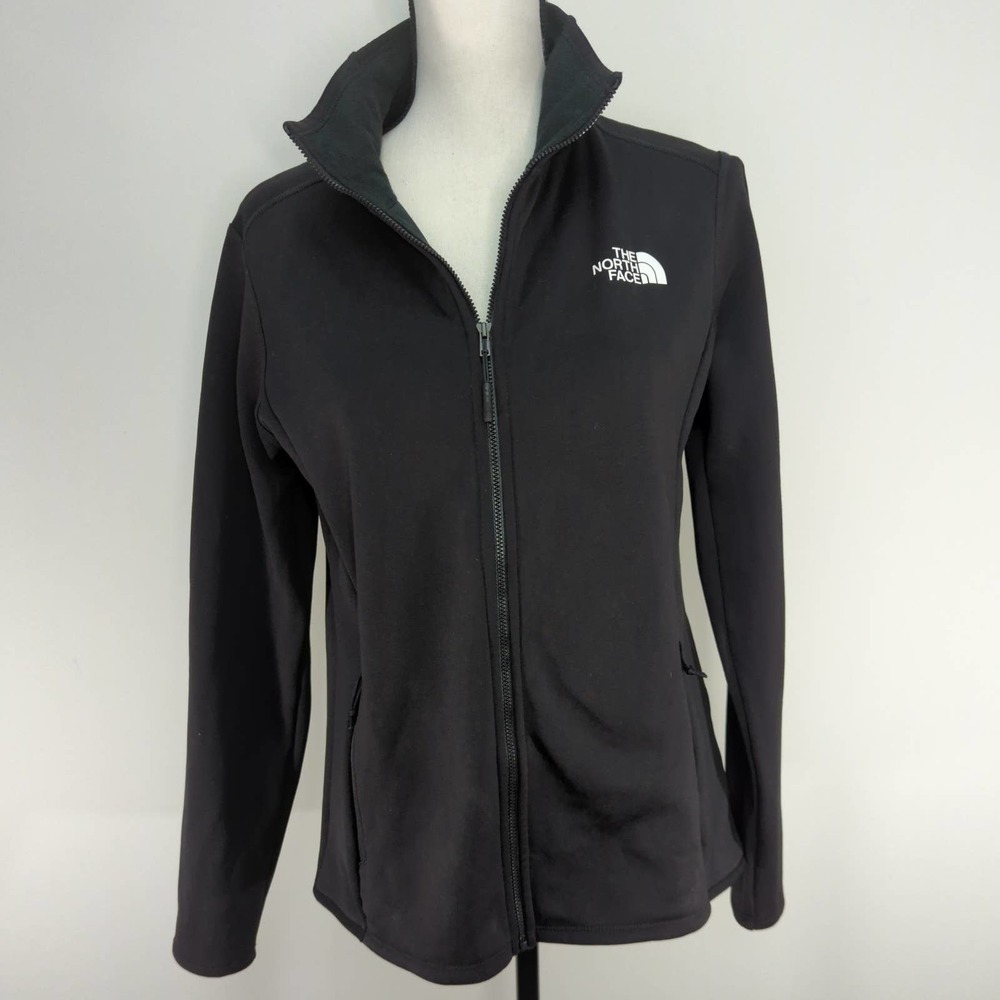 The North‎ Face Womens Jacket Sweater Black Embroidered M